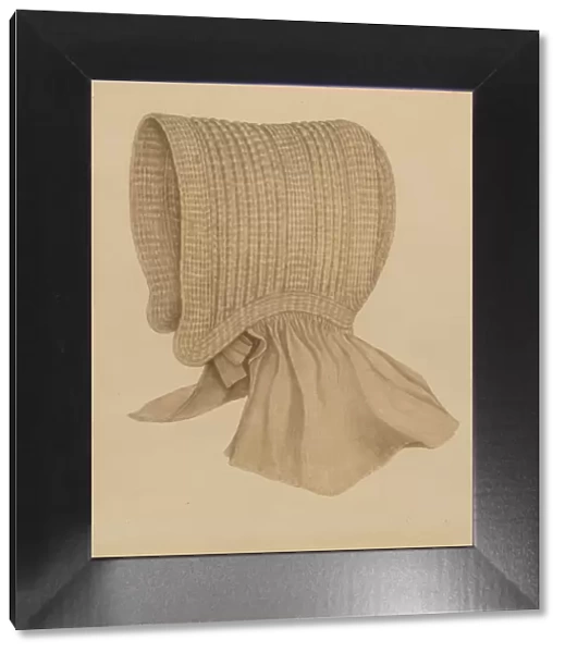 Quakers Baby Bonnet, c. 1937. Creator: Eleanor Gausser