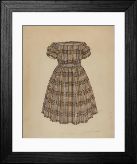 Framed Print : Childs Dress, c. 1938. Creator: Eleanor Gausser Framed Print : Childs Dress, c. 1938. Creator: Eleanor Gausser