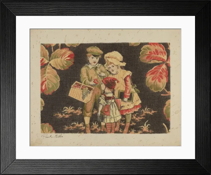 Framed Print : Printed Cotton, c. 1940. Creator: Pearl Gibbo Framed Print : Printed Cotton, c. 1940. Creator: Pearl Gibbo