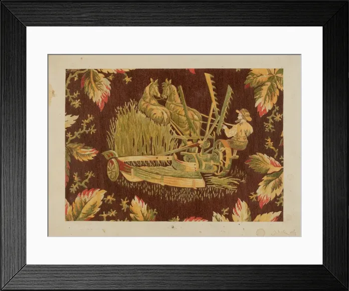 Framed Print : Printed Textile, c. 1938. Creator: Pearl Gibbo Framed Print : Printed Textile, c. 1938. Creator: Pearl Gibbo