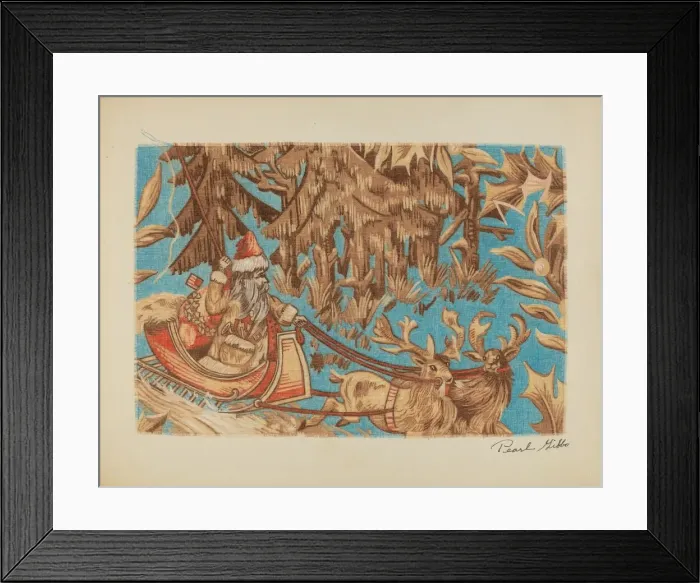 Framed Print : Santa Claus Tapestry, c. 1939. Creator: Pearl Gibbo Framed Print : Santa Claus Tapestry, c. 1939. Creator: Pearl Gibbo