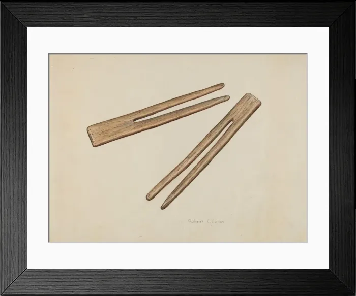Framed Print : Clothes Pins, c. 1938. Creator: Robert Gilson Framed Print : Clothes Pins, c. 1938. Creator: Robert Gilson