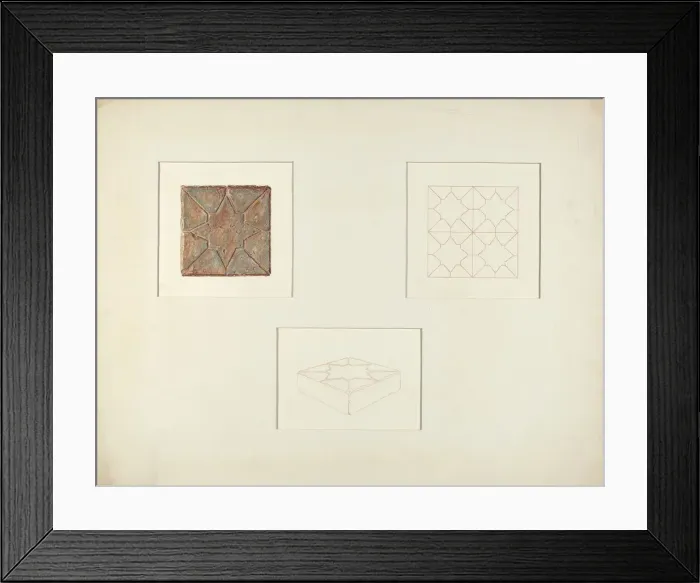Framed Print : Brick Sidewalk Tiles, 1935 / 1942. Creator: Robert Gilson Framed Print : Brick Sidewalk Tiles, 1935 / 1942. Creator: Robert Gilson