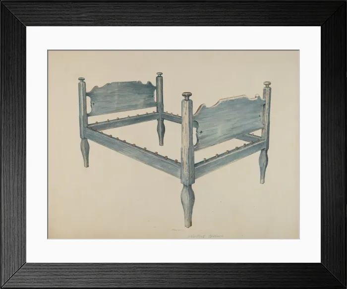Framed Print : Bedstead, 1935 / 1942. Creator: Robert Gilson Framed Print : Bedstead, 1935 / 1942. Creator: Robert Gilson
