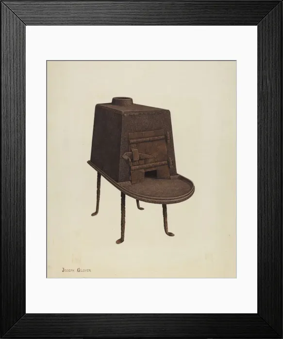 Framed Print : Stove, c. 1940. Creator: Joseph Glover Framed Print : Stove, c. 1940. Creator: Joseph Glover