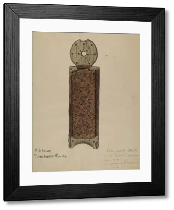 Framed Print : Handmade Grater, 1935 / 1942. Creator: Joseph Glover Framed Print : Handmade Grater, 1935 / 1942. Creator: Joseph Glover