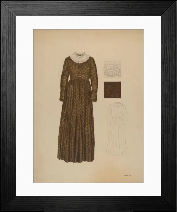Framed Print : Dress, c. 1941. Creator: Margaret Golden Framed Print : Dress, c. 1941. Creator: Margaret Golden