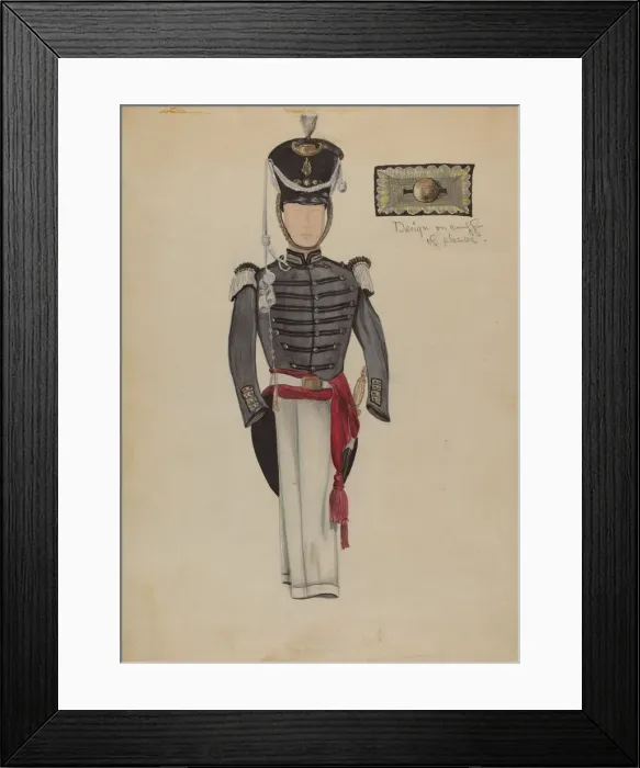 Framed Print : Sargents Dress Uniform, c. 1936. Creator: Jean Gordon Framed Print : Sargents Dress Uniform, c. 1936. Creator: Jean Gordon