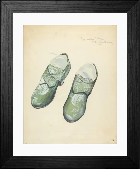 Framed Print : Brocade Shoes, c. 1940. Creator: Jean Gordon Framed Print : Brocade Shoes, c. 1940. Creator: Jean Gordon