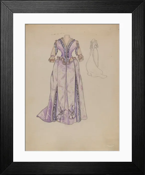 Framed Print : Dress, 1935 / 1942. Creator: Jean Gordon Framed Print : Dress, 1935 / 1942. Creator: Jean Gordon