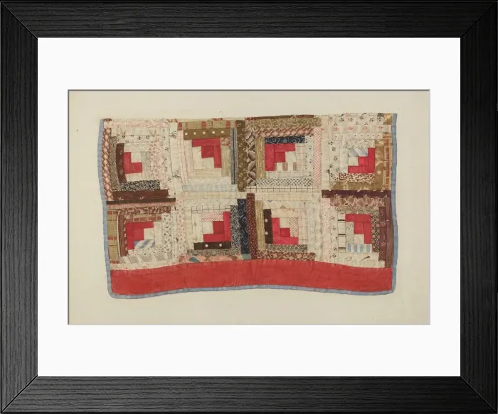 Framed Print : Patchwork Bedspread, 1935 / 1942. Creator: Mina Greene Framed Print : Patchwork Bedspread, 1935 / 1942. Creator: Mina Greene
