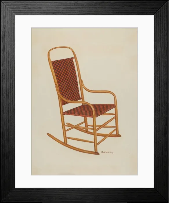 Framed Print : Rocking Chair, c. 1938. Creator: Frank Gutting Framed Print : Rocking Chair, c. 1938. Creator: Frank Gutting