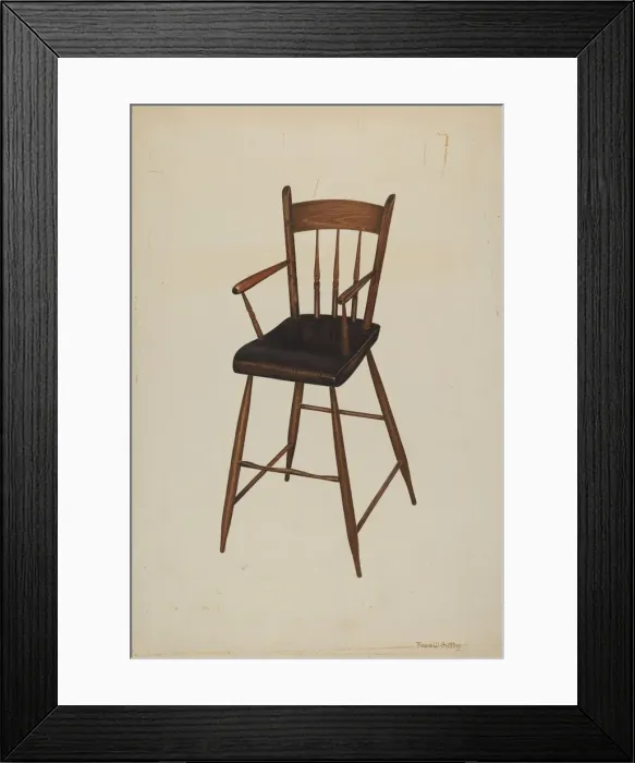 Framed Print : High Chair (for infants), c. 1938. Creator: Frank Gutting Framed Print : High Chair (for infants), c. 1938. Creator: Frank Gutting