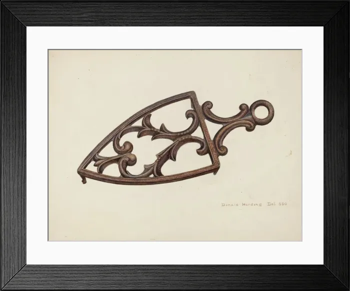 Framed Print : Flat Iron Stand, c. 1942. Creator: Donald Harding Framed Print : Flat Iron Stand, c. 1942. Creator: Donald Harding