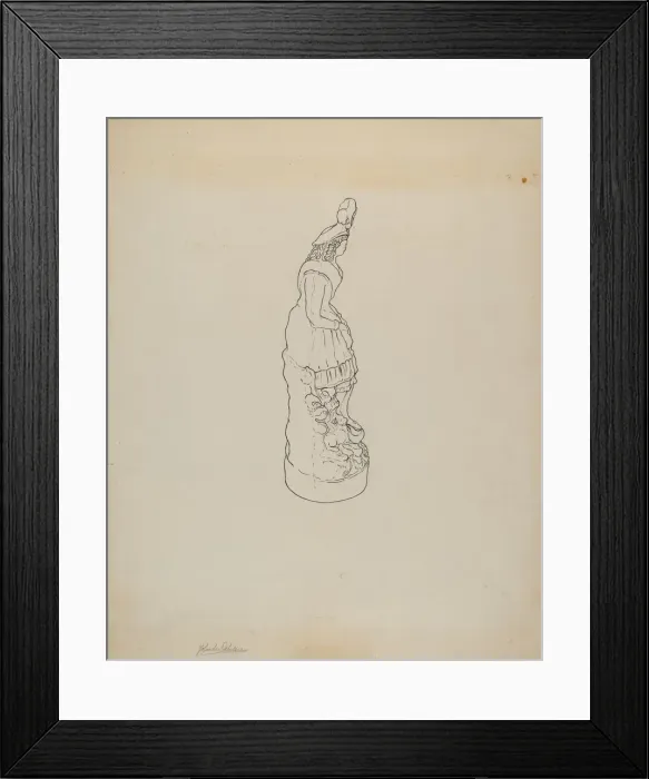 Framed Print : Statuette, c. 1939. Creator: Yolande Delasser Framed Print : Statuette, c. 1939. Creator: Yolande Delasser