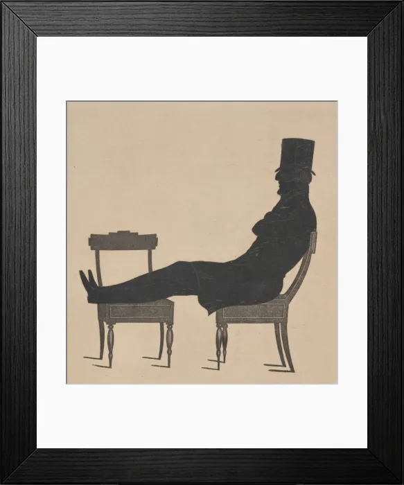 Framed Print : Silhouette of a Celebrated Commander on the Retir d List, 1830-1835. Creator: John Bruce Framed Print : Silhouette of a Celebrated Commander on the Retir d List, 1830-1835. Creator: John Bruce