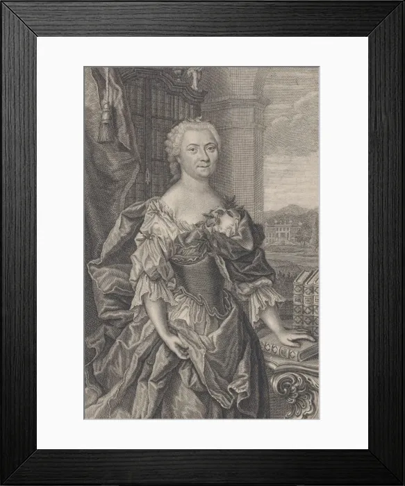 Framed Print : Portrait of Luise Gottsched, 1757. Creator: Johann Martin Bernigeroth Framed Print : Portrait of Luise Gottsched, 1757. Creator: Johann Martin Bernigeroth