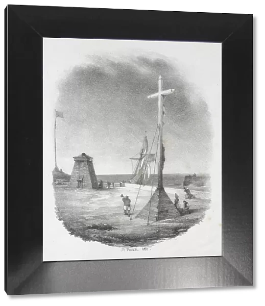 The Cross of the Sailors-Dieppe, 1821. Creator: Emile Jean-Horace Vernet