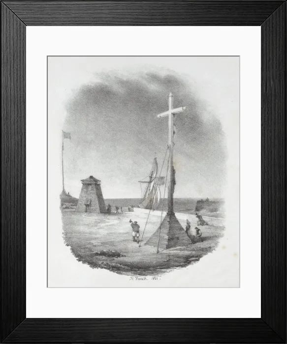 Framed Print : The Cross of the Sailors-Dieppe, 1821. Creator: Emile Jean-Horace Vernet Framed Print : The Cross of the Sailors-Dieppe, 1821. Creator: Emile Jean-Horace Vernet