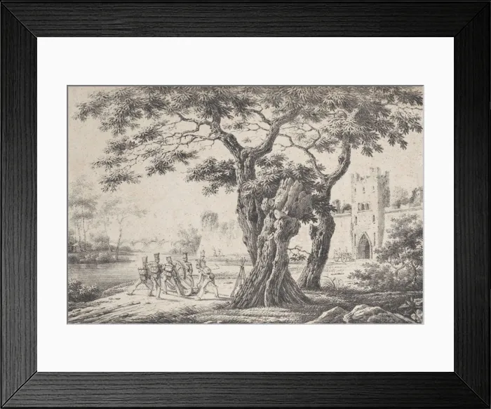 Framed Print : The Group in Action, 1817. Creator: Emile Jean-Horace Vernet Framed Print : The Group in Action, 1817. Creator: Emile Jean-Horace Vernet