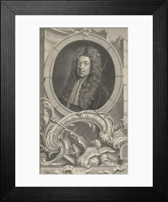 Framed Print : Sidney, Earl of Godolphin, Lord High Treasurer, ca. 1740. Creator: Jacobus Houbraken Framed Print : Sidney, Earl of Godolphin, Lord High Treasurer, ca. 1740. Creator: Jacobus Houbraken