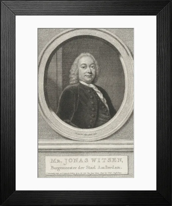 Framed Print : Jonas Witsen, Burgemeester der Stad Amsterdam, ca. 1749. Creator: Jacobus Houbraken Framed Print : Jonas Witsen, Burgemeester der Stad Amsterdam, ca. 1749. Creator: Jacobus Houbraken