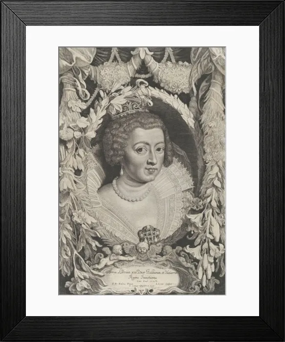 Framed Print : Portrait of Anne of Austria, Queen of France, ca. 1650. Creators: Jacob Louys, Pieter Soutman Framed Print : Portrait of Anne of Austria, Queen of France, ca. 1650. Creators: Jacob Louys, Pieter Soutman