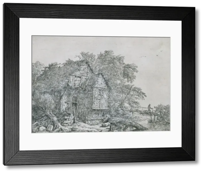 Framed Print : The Little Bridge (Le Petit Pont), 17th century. Creator: Jacob van Ruisdael Framed Print : The Little Bridge (Le Petit Pont), 17th century. Creator: Jacob van Ruisdael