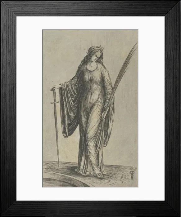 Framed Print : Saint Catherine, ca. 1501-3. Creator: Jacopo de Barbari Framed Print : Saint Catherine, ca. 1501-3. Creator: Jacopo de Barbari