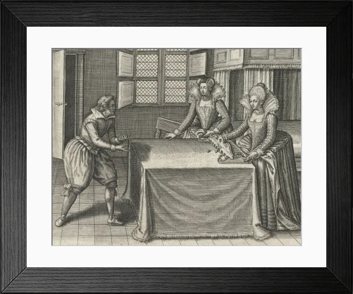Framed Print : Enigmes Joyeuses pour les Bons Esprits, Plate 6, ca. 1615. Creators: Jan van Haelbeeck, Jean le Clerc Framed Print : Enigmes Joyeuses pour les Bons Esprits, Plate 6, ca. 1615. Creators: Jan van Haelbeeck, Jean le Clerc