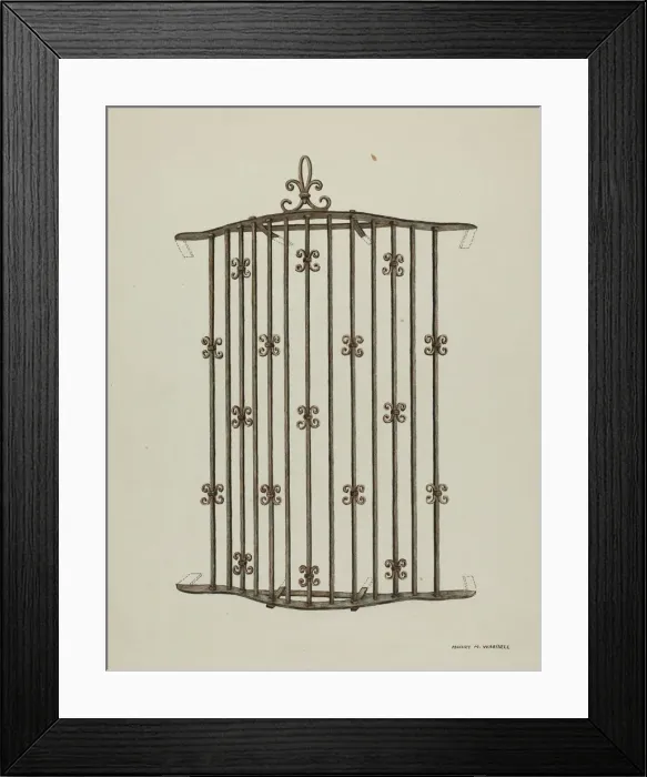 Framed Print : Window Grille, 1935 / 1942. Creator: Harry Mann Waddell Framed Print : Window Grille, 1935 / 1942. Creator: Harry Mann Waddell