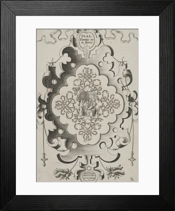 Framed Print : Septem Psalmi Davidici (Seven Psalms of David). Titlepage, 1608. Creator: Melchior Model Framed Print : Septem Psalmi Davidici (Seven Psalms of David). Titlepage, 1608. Creator: Melchior Model