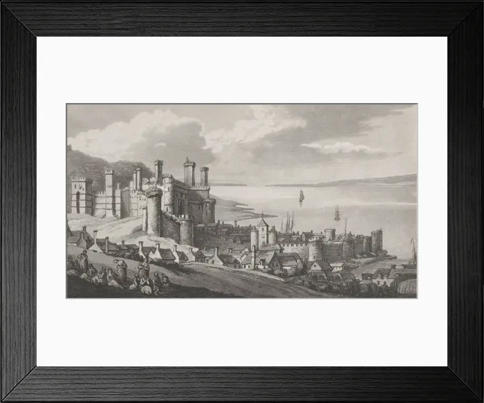 Framed Print : Caernarvon, from Remarks on a Tour to North and South Wales, in the year 1797, November 2, 1799. Creator: John Hill Framed Print : Caernarvon, from Remarks on a Tour to North and South Wales, in the year 1797, November 2, 1799. Creator: John Hill