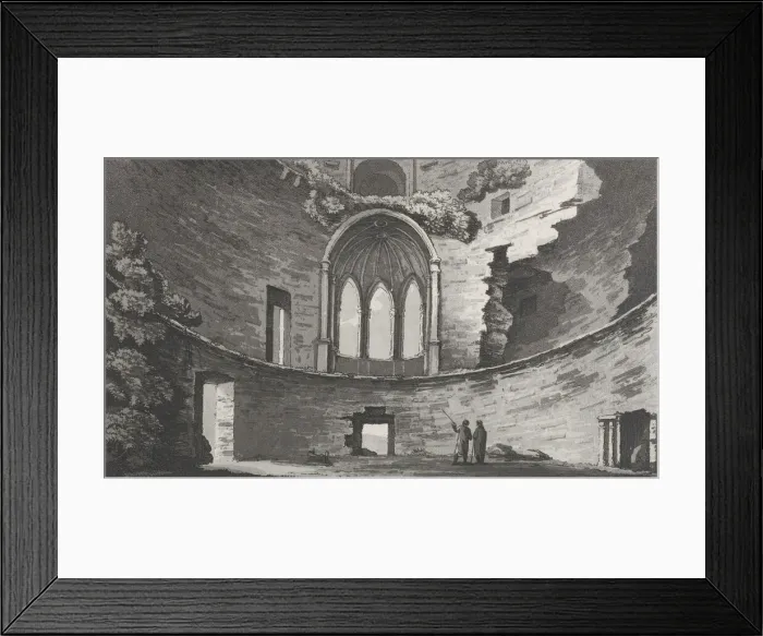Framed Print : The Kings Apartments Conway Castle, from Remarks on a Tour to North and South Wales, 1799-1800. Creator: John Hill Framed Print : The Kings Apartments Conway Castle, from Remarks on a Tour to North and South Wales, 1799-1800. Creator: John Hill