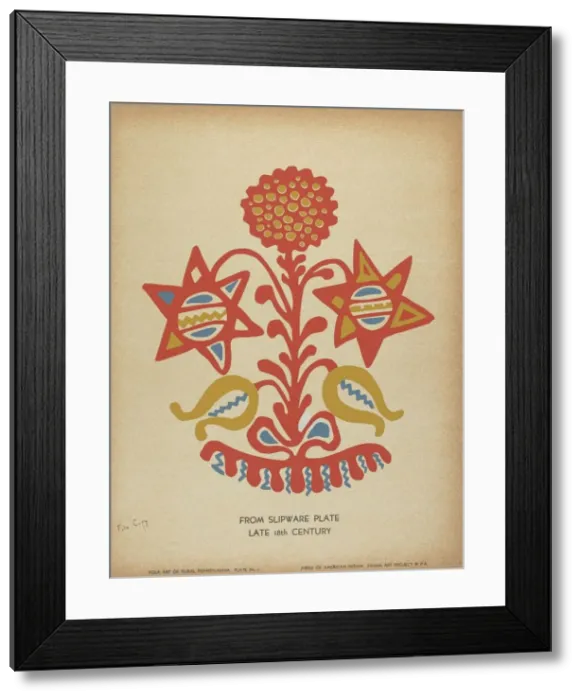 Framed Print : Plate 11: From the Portfolio Folk Art of Rural Pennsylvania, c. 1939. Creator: Unknown Framed Print : Plate 11: From the Portfolio Folk Art of Rural Pennsylvania, c. 1939. Creator: Unknown