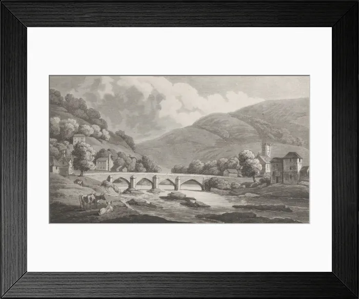 Framed Print : Langollen, from Remarks on a Tour to North and South Wales, in the year 1797, September 1, 1799. Creator: John Hill Framed Print : Langollen, from Remarks on a Tour to North and South Wales, in the year 1797, September 1, 1799. Creator: John Hill