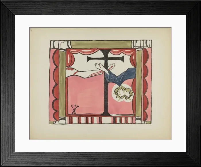 Framed Print : Plate 14: Main Altarpiece, Chimayo: From Portfolio Spanish Colonial Designs of New Mexico, 1935 / 19 Creator: Unknown. Plate 14: Main Altarpiece, Chimayo: From Portfolio Spanish Colonial Designs of New Mexico, 1935 / 19 Creator: Unknown Framed Print : Plate 14: Main Altarpiece, Chimayo: From Portfolio Spanish Colonial Designs of New Mexico, 1935 / 19 Creator: Unknown. Plate 14: Main Altarpiece, Chimayo: From Portfolio Spanish Colonial Designs of New Mexico, 1935 / 19 Creator: Unknown