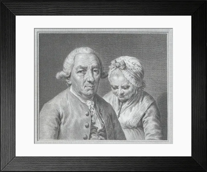 Framed Print : Portrait of Pedro de Salvador Carmona and his wife Maria Garcia, 1780. Creator: Manuel Salvador Carmona Framed Print : Portrait of Pedro de Salvador Carmona and his wife Maria Garcia, 1780. Creator: Manuel Salvador Carmona