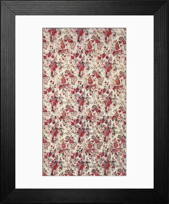 Framed Print : Chintz Curtain, India, First quarter 18th century. Creator: Unknown Framed Print : Chintz Curtain, India, First quarter 18th century. Creator: Unknown