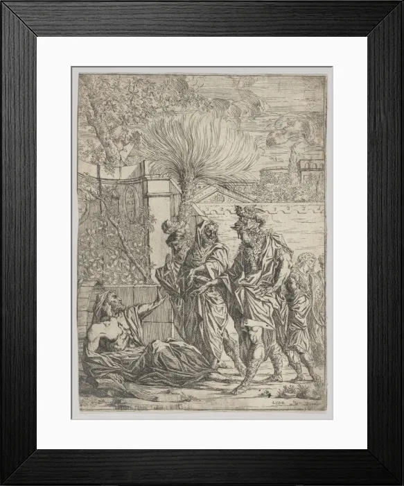 Framed Print : Alexander the Great meeting Diogenes, ca. 1580-1640. Creator: Anon Framed Print : Alexander the Great meeting Diogenes, ca. 1580-1640. Creator: Anon