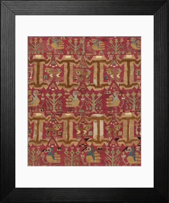 Framed Print : Panel, Peru, 1000 / 1476. Creator: Unknown Framed Print : Panel, Peru, 1000 / 1476. Creator: Unknown