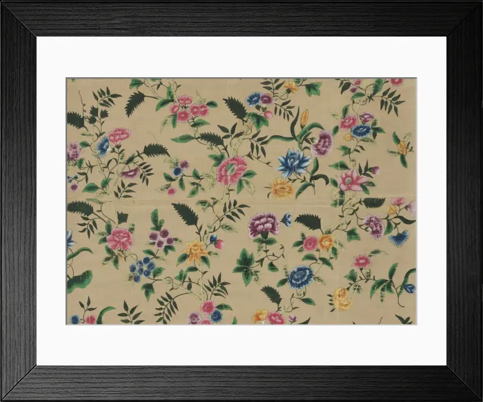 Framed Print : Panel (Dress Fabric), China, 18th century, Qing dynasty (1644-1911). Creator: Unknown Framed Print : Panel (Dress Fabric), China, 18th century, Qing dynasty (1644-1911). Creator: Unknown
