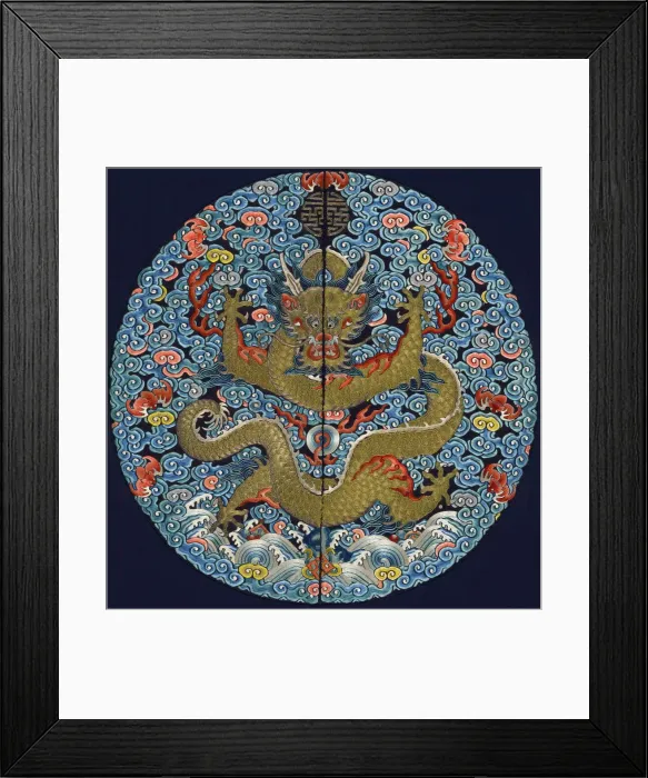 Framed Print : Buzi (Court Rank Badge), China, 1825 / 50, Qing dynasty(1644-1911). Creator: Unknown Framed Print : Buzi (Court Rank Badge), China, 1825 / 50, Qing dynasty(1644-1911). Creator: Unknown