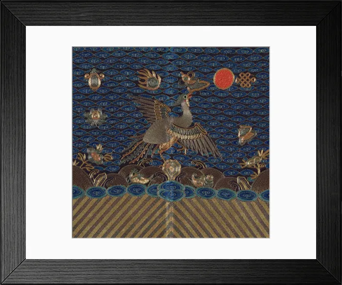Framed Print : Mans Court Badge, China, 1880 / 1900, Qing dynasty (1644-1911). Creator: Unknown Framed Print : Mans Court Badge, China, 1880 / 1900, Qing dynasty (1644-1911). Creator: Unknown
