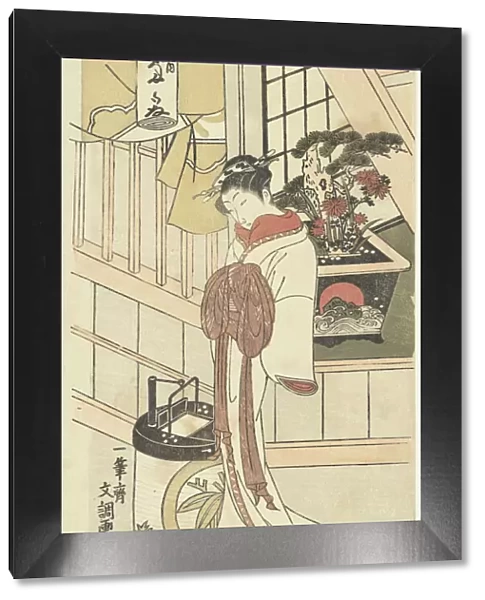 Handayu, An Actor in a Female Role, 1723-1792. Creator: Ippitsusai Buncho