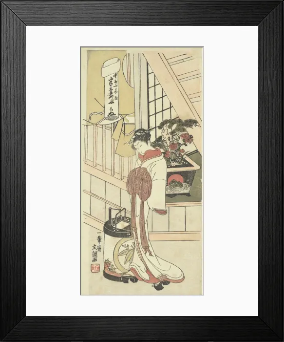 Framed Print : Handayu, An Actor in a Female Role, 1723-1792. Creator: Ippitsusai Buncho Framed Print : Handayu, An Actor in a Female Role, 1723-1792. Creator: Ippitsusai Buncho