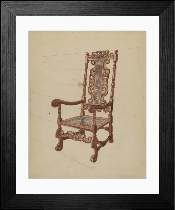 Framed Print : Armchair, c. 1936. Creator: Agnes Karlin Framed Print : Armchair, c. 1936. Creator: Agnes Karlin
