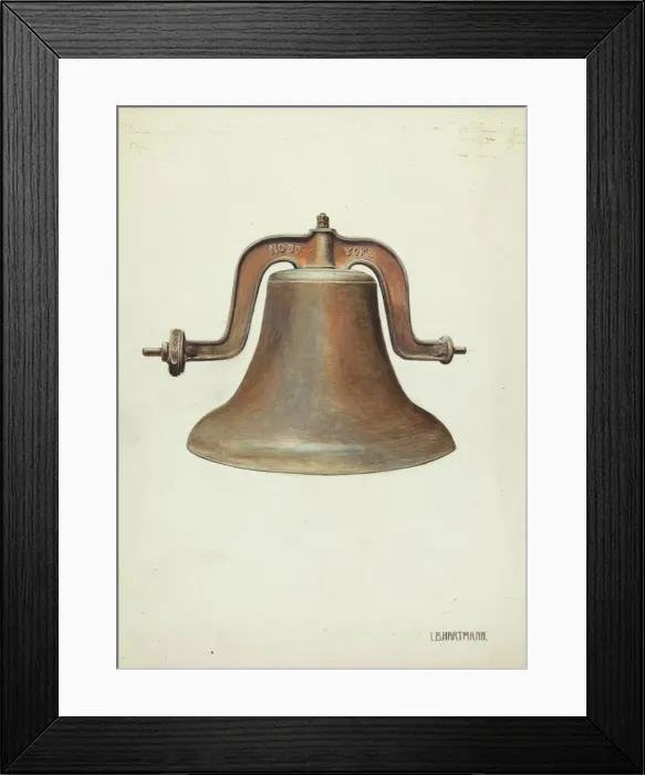 Framed Print : Church Bell, 1935 / 1942. Creator: L. B. Hartman Framed Print : Church Bell, 1935 / 1942. Creator: L. B. Hartman