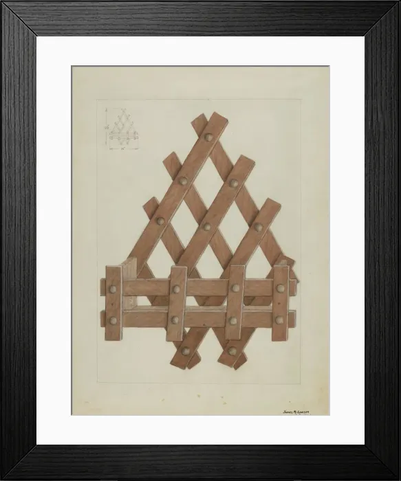 Framed Print : Comb and Brush Rack, c. 1936. Creator: James M. Lawson Framed Print : Comb and Brush Rack, c. 1936. Creator: James M. Lawson