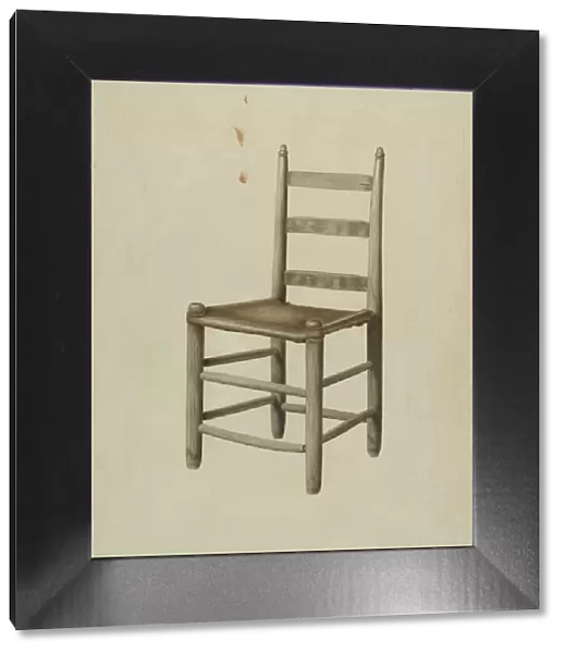 Rawhide-bottom Chair, c. 1939. Creator: Dorothy Johnson